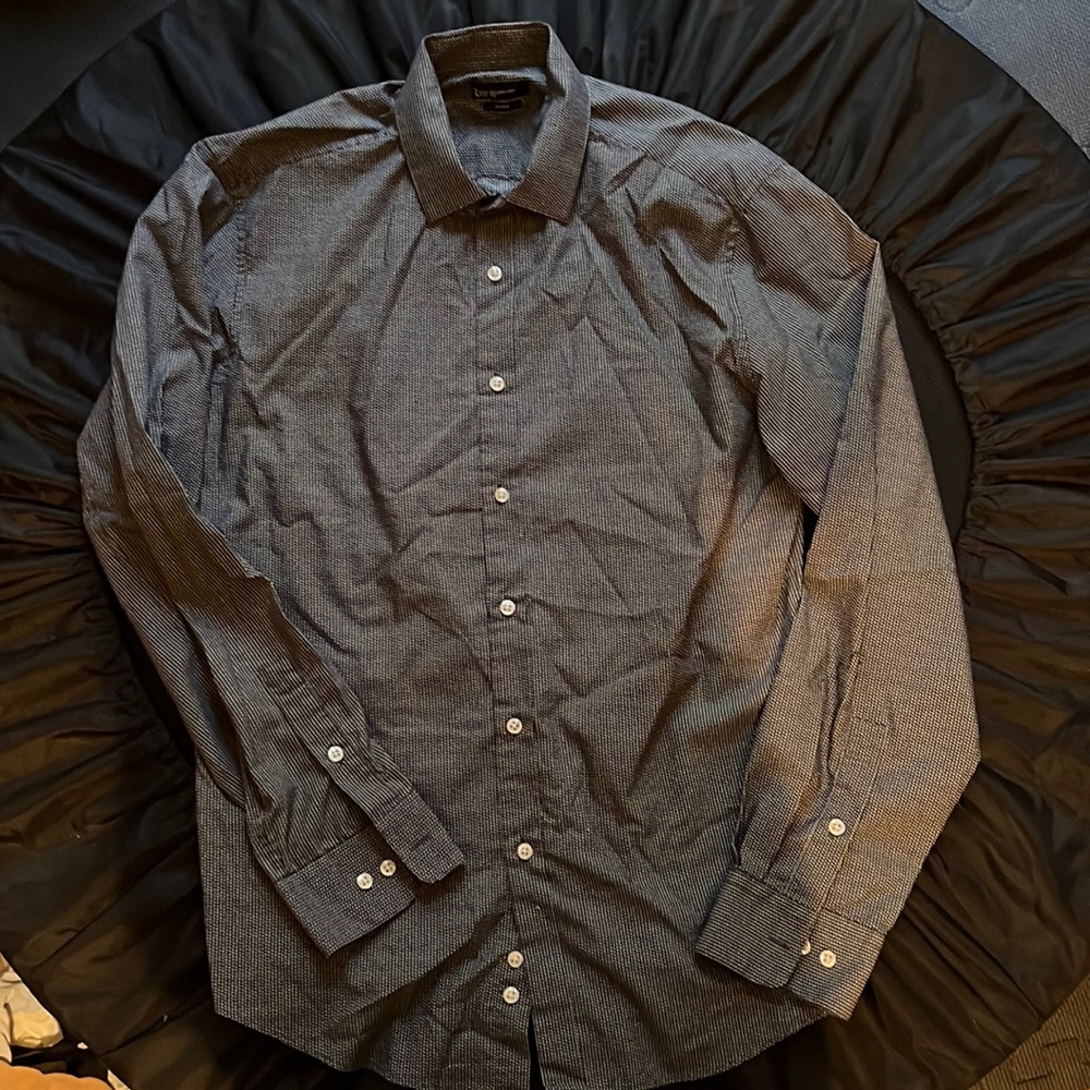 Men’s Bar III - Extra Slim Stretch Long Sleeve Button Down Shirt-Size Large-EUC